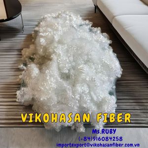 Vikohasan Fabricant de fibres recyclées blanches 3D HCS PET en flocons, fibres bon marché, fibres courtes de polyester pour la fabrication de coussins, vêtements, jouets - Product Image 5