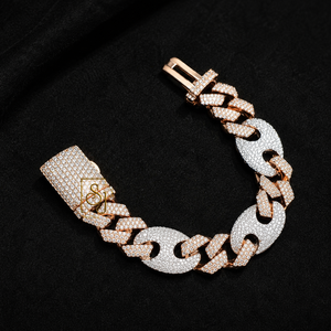 Hot Selling 925 Silver Custom Men's Fancy 14MM Premium Cuban Link VVS Moissanite Diamond Bracelet luxury gifts for men women - Product Image 6