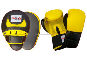 Gants de boxe d'entraînement professionnel personnalisé PU et cuir Logo personnalisé Ensemble de sac de frappe économe - Product Image 5