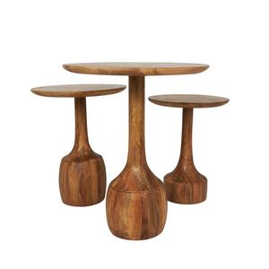 Table d'appoint fonctionnelle en bois conçue pour une utilisation au chevet, sur canapé et dans les espaces de vie compacts - Product Image 4