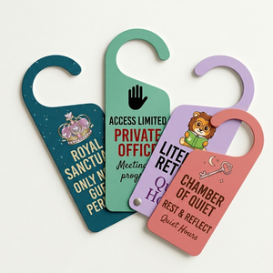 Custom PVC <b>Door</b> Knob Hanger Waterproof Promotional <b>Door</b> Handle Sign for Hotel Advertising Marketing and Branding - Product Image 1