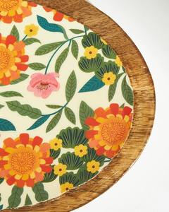 Plato de servir clásico de madera de alta calidad, ecológico, biodegradable, apto para alimentos, para el hogar y la cocina, de la India. - Product Image 5