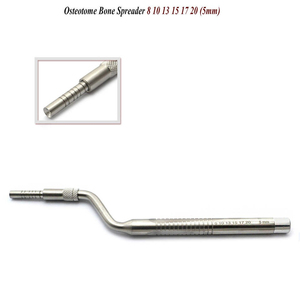 Kit d'instruments pour pont osseux 5 pièces réutilisables en acier inoxydable manuel, Osteotomes d'élargissement osseux dentaires, Osteotomes à sinus lifté décalés pour implants CE - Product Image 3