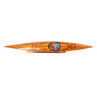 B078 - Modèle de kayak antique en bois, décoration d'intérieur, fournitures d'art et d'artisanat OMH, artisanat en cèdre, style nautique, 106,7Lx14Wx13,5H cm