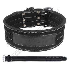 Cinturones de levantamiento de pesas de doble punta de alta resistencia de 10 mm y 13 mm con logotipo personalizado / Cinturones de powerlifting de cuero para soporte de espalda en el gimnasio - Product Image 1