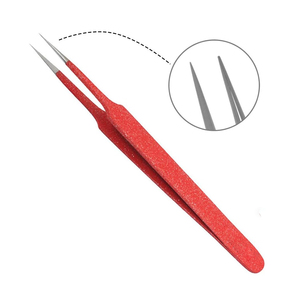 Pinzas para Pestañas MARI INSTRUMENTS, Color Rojo, Punta Puntiaguda, Pinzas de Precisión para Extensión de Pestañas de Volumen, para Uso en Salones de Belleza - Product Image 2