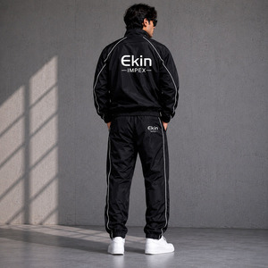 Custom Men Nylon Tracksuit <b>Set</b> Waterproof Windbreaker Jacket Jogger Pants <b>Set</b> - Product Image 2
