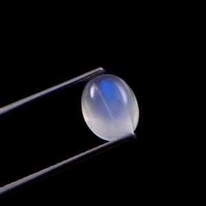 Piedra Preciosa Natural de Piedra Lunar Ovalada Cabujón de Calidad Láctea, Fuego Azul, Alta Calidad, Alto Brillo, para Joyería - Product Image 6