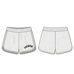 Pantalones cortos deportivos y de baloncesto personalizados para mujer, de alta calidad, de doble capa, de tela de malla acanalada, de ajuste holgado, para hombre. - Product Image 1