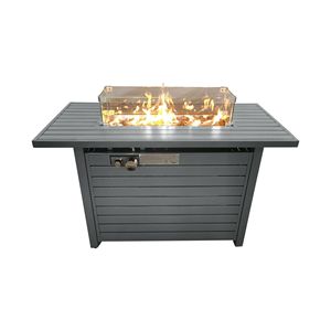 Tavolo da Esterno con Braciere a Propano in Acciaio 11 H X 42 L con Coperchio, Resistente ed Elegante per Intrattenimento all'Aperto - Product Image 3