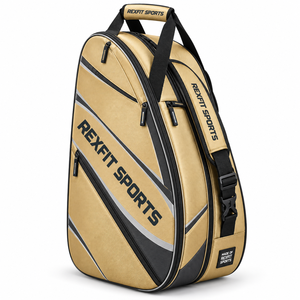 Sac de sport léger Rexfit pour raquettes de badminton et de tennis, avec poche latérale zippée, impression personnalisée pour équipe et bandoulière réglable - Product Image 2