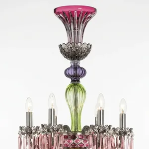 Lámpara de araña ASFOUR St Louis de 18 luces, lámpara de araña de cristal de lujo, elegante lámpara de techo hecha a mano de estilo francés para decoración del hogar - Product Image 2