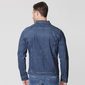 Veste en jean pour homme à porter au quotidien, tissu en jean robuste, coupe ample, décontractée, manches longues, vêtement de mode, veste en jean élégante pour homme - Product Image 3