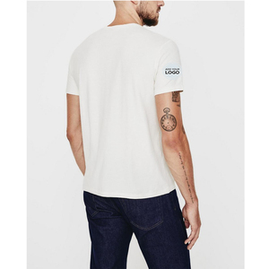Impression personnalisée par transfert thermique, mélange de 65% polyester et 35% coton, t-shirt uni à col rond pour homme - Product Image 2