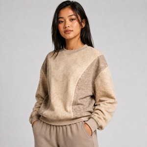 Sweat-shirt femme de qualité supérieure 2026, effet délavé, personnalisable, respirant et confortable - Product Image 1