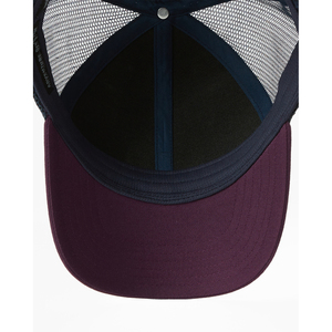 Unisex Mesh Trucker <b>Hat</b> 6-Panel Adjustable Cap Casual Spring <b>Summer</b> Purple and Navy Breathable Fabric - Product Image 6