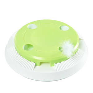 Jeu de puzzle interactif écologique moderne pour chat, avec plumes rotatives, électronique et automatique - Product Image 1