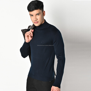Jersey de cuello alto de manga larga para hombre más vendido, sudadera de algodón de punto cálido - Product Image 1