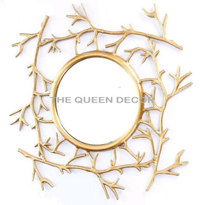 Luxury Decorative <b>Wall</b> <b>Mirror</b> Decorative <b>Wall</b> <b>Mirror</b> Is Sure to Steal the Spotlight in Your Room Gold Color Iron & Glass <b>Mirror</b> - Product Image 3