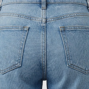 Shorts de Mezclilla de Cintura Alta y Corte Recto para Mujer, con Logotipo, Casuales, de Verano, Calidad Premium, a la Moda, para Uso Diario - Product Image 5