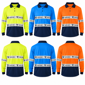 เสื้อโปโลทำงานแบบสะท้อนแสงสั่งทำพิเศษ |   เสื้อโปโลแขนยาวแบบสะท้อนแสงสำหรับความปลอดภัย |   ชุดทำงาน OEM Manu - Product Image 2