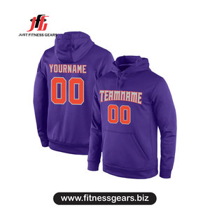 Sudadera con Capucha Personalizada Morada para Hombre, Corte Regular, Impresión por Transferencia de Calor, con Bolsillo, Ropa Casual de Otoño - Product Image 1