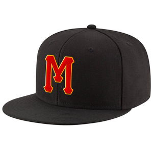 <b>Black</b> 6-Panel <b>Baseball</b> <b>Cap</b> With Red G Embroidery Front Panel Fitted Unisex Casual Hat - Product Image 2