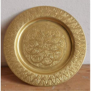 Assiette de service rustique en bois de manguier - Plateau rond décoratif en bois avec citation inspirante - Décoration de table style ferme de 13 pouces - Product Image 2