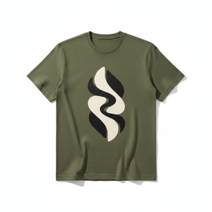 Oversized Men T-<b>Shirt</b> With <b>Geometric</b> Print Crew Neck Loose Fit Short Sleeve Jersey Cotton Streetwear Top - Product Image 1