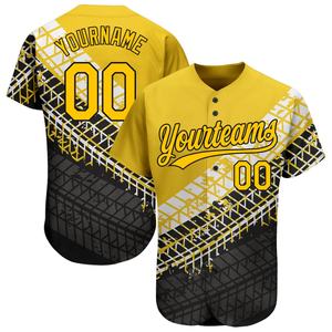 Maillot de baseball personnalisé en polyester respirant par sublimation, dégradé orange-vert, uniforme d'équipe, boutonné, sport, OEM, vente en gros - Product Image 3