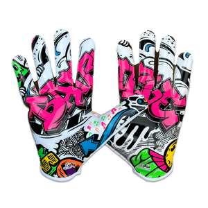 Gants de football américain 7v7 pour receveurs, à doigts complets, avec fermeture auto-agrippante, haute qualité, personnalisables, marque Flag, durables, antidérapants, unisexe - Product Image 4