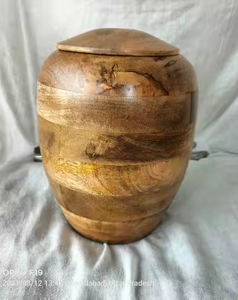 Urna Funeraria de Madera de Mango Natural de Lujo al por Mayor, Jarra Conmemorativa con Diseño de Grano en Capas y Acabado de Madera Pulida Suave - Product Image 4