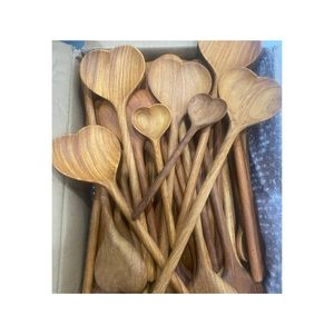 Cucharas de Madera Ecológicas Plateadas para Postre y Café, Personalizables con Logotipo OEM, Hechas en la Fábrica de Hanói - Product Image 1