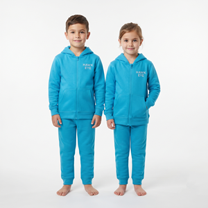 Conjunto Deportivo de Invierno para Niños, Sudadera con Capucha y Cremallera Completa de Algodón Grueso, Pantalones Deportivos a Juego, Sudadera con Capucha y Pantalones Deportivos Casuales Unisex Personalizados - Product Image 1