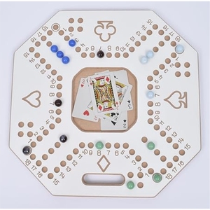 Jeu de société Jackaroo avec cartes et billes, jeu de stratégie de table en bois pour 4 joueurs, jeu de table familial portable - Product Image 3