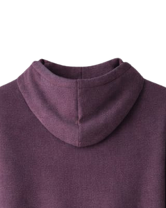 Sudadera con Capucha para Mujer, Color Morado Ciruela, Felpa de Algodón, Logotipo Personalizado Bordado, Ropa Casual Urbana, Fabricante Mayorista - Product Image 6