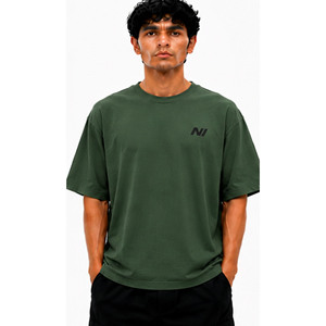 เสื้อยืดแขนสั้นสีเขียวมะกอกสำหรับผู้ชาย ทรงปกติ คอกลม ผ้าคอตตอนเจอร์ซีย์ สวมใส่สบาย พิมพ์ลายโลโก้ ดีไซน์ใหม่ เสื้อยืดแบบสั่งทำ - Product Image 3