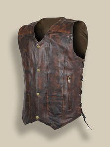 Gilets en cuir personnalisés pour moto Cruiser 2022, gilets en cuir de haute qualité, nouveaux modèles nord-américains - Product Image 3