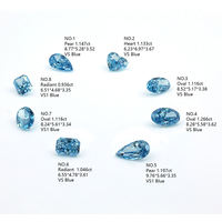 Diamant bleu Azure Mist 3.00 - 3.10 CTS, taille poire, fantaisie intense, clarté VVS2 VS1, certifié IGI, cultivé en laboratoire pour la fabrication de bijoux