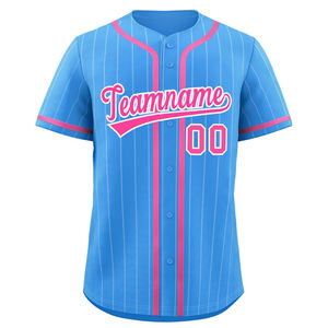 Camiseta de béisbol personalizada a rayas, blanca y negra, con estampado sublimado, nombre del equipo 00, unisex, para adultos, manga corta, transpirable, corte regular - Product Image 6