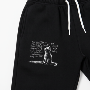 ชุดเสื้อฮู้ดดี้และกางเกงจ็อกเกอร์ลายแมวของชโรดิงเงอร์ สีดำ ชุดลำลองพิมพ์ลายแขนยาว สำหรับผู้ใหญ่ ใส่ได้ทั้งชายและหญิง เหมาะสำหรับฤดูใบไม้ร่วง - Product Image 5
