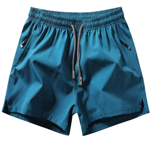 Mens <b>Woven</b> Quick Dry Solid Running <b>Shorts</b> Lightweight Breathable Mid Waist Sports Gym Training Beach Casual Drawstring Closure - Product Image 1