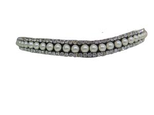 Equipo de equitación ecuestre de cuero de alta calidad hecho a mano, logotipo personalizado, banda para cejas occidental, accesorio de cristal de perla, estilo elegante - Product Image 2