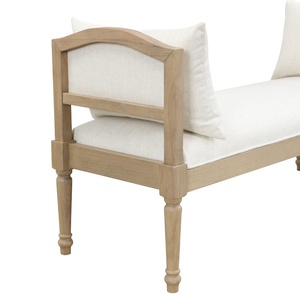 Classic Ottomans Made Of Solid Teak Wood With <b>Cushion</b> and Natural Finishing For Indoor Use. - Product Image 6