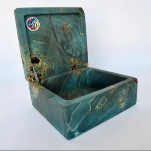 Standard Design Love Resin Jewelry Box with Artistic <b>Hand</b>-painted Knob for Earring Bracelet Necklace Storage - Product Image 1