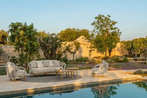 ROSF-013 Tropical Outdoor Rattan Sofa Set with UV-Resistant High-Density Foam Cushions for Garden Patio Hotel & Mall Use - Product Image 5