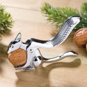 Ergonomic Manual Zinc Alloy Chrome Finished Squirrel-Shaped Nutcracker for Efficient Cracking of Walnuts and Hard Shell <b>Nuts</b> - Product Image 2