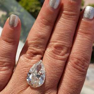 Diamants synthétiques (cultivés en laboratoire) certifiés IGI, taille poire, 1 à 5 carats, VVS, couleur CVD HPHT, excellents pour la fabrication de bijoux - Product Image 5