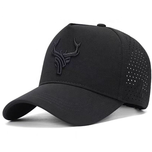 Customize Quick Dry Golf Hat Embroidered Performance Snap Back Cap Hat Curved Brim Water Resistant Perforated Snap Back Golf Hat - Product Image 2