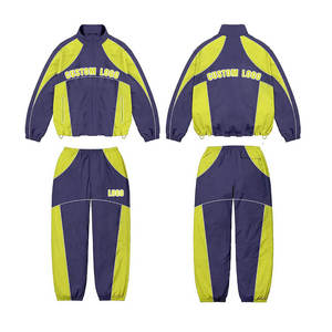 Ensemble de survêtement coupe-vent deux pièces 2026 toutes tailles, nouveau, avec fermeture éclair, imprimé par sublimation personnalisé, style vintage, pour le jogging - Product Image 2